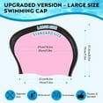thumbnail image 2 of 2 Pack Large Swim Caps for Long Hair, Silicone Swimming Cap for Adult Women Men, Waterproof Swim Hats Bathing Caps to Keep Hair Dry with Bonus Nose Clip and Earplugs-B005, 2 of 7