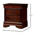 thumbnail image 6 of 1pc Nightstand Cherry Finish Louis Philippe Solid wood English Dovetail Construction Antique Nickle Hanging Pulls, 6 of 10