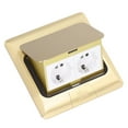 thumbnail image 1 of Douille de Sol Surélevée en Laiton avec Doubles Prises, Capacité 16A, Protection IP40, Idéale pour Bureaux, Résidences et Espaces Commerciaux, Résistante aux Hautes Températures et Durable, 1 of 6