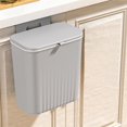 thumbnail image 1 of Cubo de Basura de Cocina, Puerta de Armario para el Hogar, Cubierta Deslizante Colgante, Cubo de Almacenamiento, Cubo de Basura, Cubo de Basura Montado en la Pared, Gris, 1 of 10