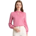 thumbnail image 1 of Blusas de gade manlarcon cuello alto elegante Allegra K Dde San Patricio RoRoL, 1 of 6