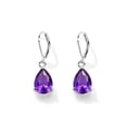thumbnail image 6 of Drop Earrings For Women and Girls in Six Sparkling Colors, Blue, Red Green, White, Pink, Purple, 6 of 29