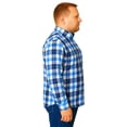 thumbnail image 3 of Big Kong Camisa cuadros tallas grandes azul y negro manga larga talla XL a 6XL, 3 of 5