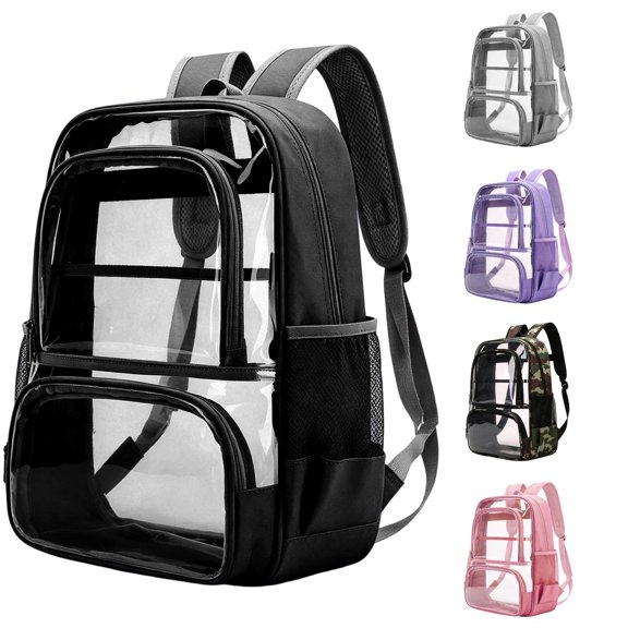 Back To School Backpack For Kids With Multiple Pockets And Large Capacity Clear Backpack Lightweight Transparent Schoolbag For Students