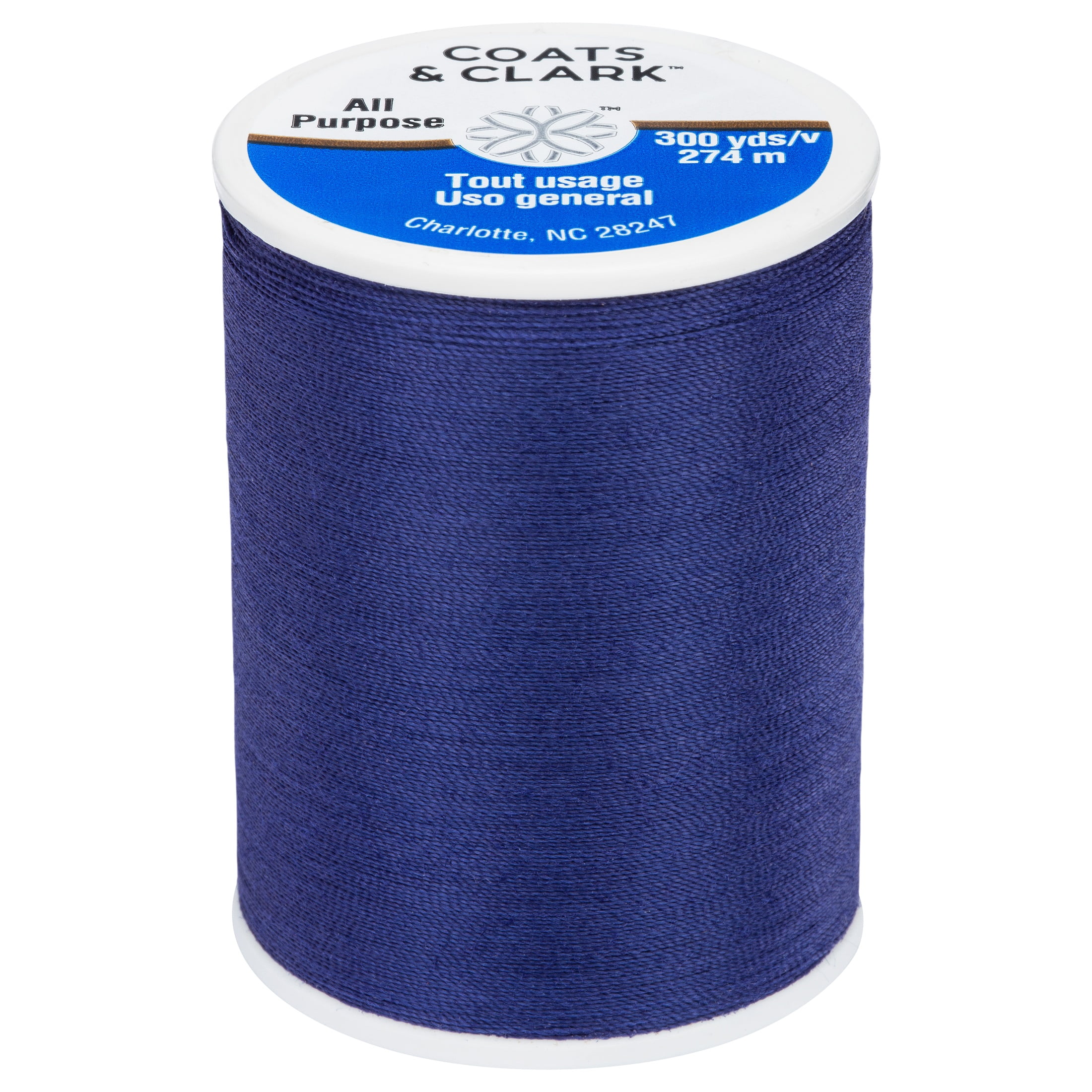 (3 pack) Coats & Clark All Purpose Indigo Polyester Thread, 300 Yards