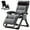 Flax grey, variant on NAIZEA Zero Gravity Chair, Oversize Patio Chair,Lawn Chair Flolding Recliner Lounge Chair with Removable Pillow, Soft Cotton Mattress