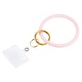 thumbnail image 3 of Uxcell Key Ring Bracelet Silicone Wrist Keychain Circle Wristlet Keyrings, Pink, 3 of 7