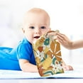 thumbnail image 7 of SKYSONIC 3 PCS 70s Hippie Retro Baby Muslin Washcloths, Autumn Leaves Face Towel Burp Cloths Ultra Soft Absorbent Cotton Bath Wipes Towels for Newborn Boys Girls, 7 of 7