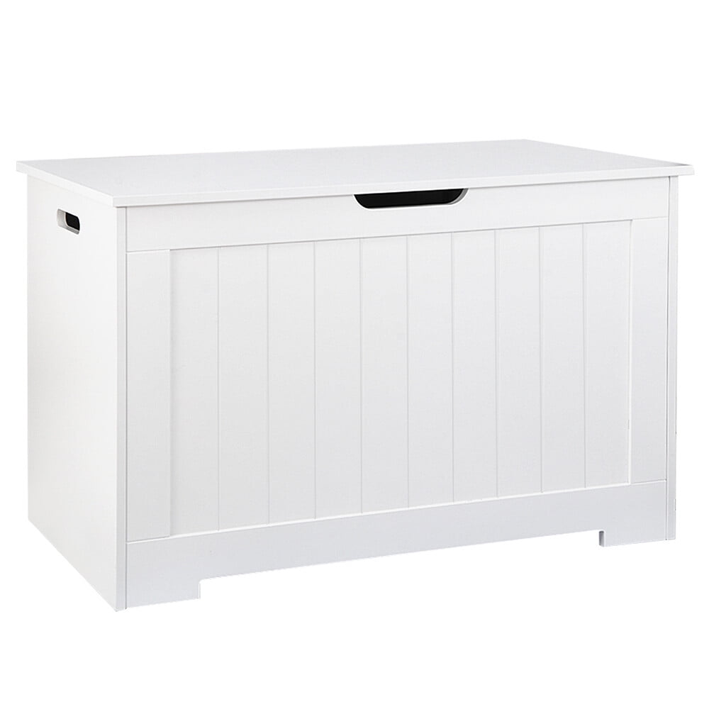 ZENY 30 inch Wood Storage Bench Toy Chest Bench Foot Rest Seat for Bedroom Living Room White