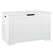 ZENY 30 inch Wood Storage Bench Toy Chest Bench Foot Rest Seat for Bedroom Living Room White
