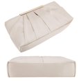 thumbnail image 5 of Charming Tailor - Bolso de noche de embrague elegante plisado de satén formal, bolso simple y elegante para mujer, Champán, M, 5 of 5