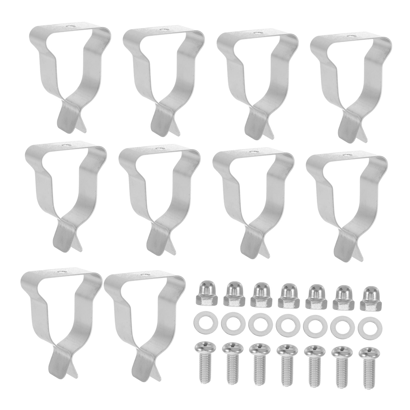 OUNONA 10pcs Window Well Cover Clips Spring Clip Set for