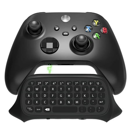 Wireless Controller Keyboards Fit for Xbox One S/X, Xbox Series X/S, TSV 2.4G Mini Chatpad Message Game Controller Keyboard, Voice Chat Handle Keyboard with USB Receiver, 3.5mm Audio Jack