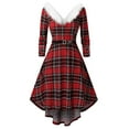Christmas Dresses for Women 2024 Plus Size V-Neck Long Sleeve Dress ...