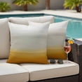 thumbnail image 4 of Burnt Orange Beige Ombre Outdoor Waterproof Pillow Covers, Modern Abstract Art Texture Decorative Square Throw Pillowcase Sofa Cushion Sham for Patio/Couch/Chair, 24"x24" 2 Pack, 4 of 8