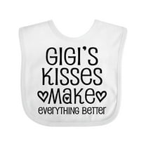 Inktastic Gigi Kisses Make Everything Better Boys or Girls Baby Bib