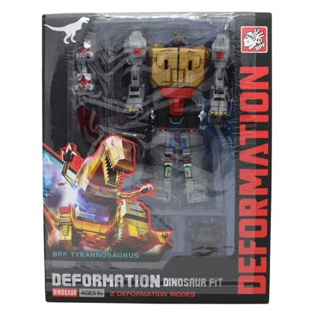 5IN1 BPF ABS Model Transformation G1 Robot Toy Dinoking Volcanicus Grimlock Slag Sludge Snarl Swoop Slash Dinobots Action Figure