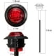 thumbnail image 2 of 10 Pack 3/4" LED Rear Side Marker Lights for Trucks, Trailers, Cab Markers, RV Markers,Brake Stop Light 12V (Red), 2 of 4