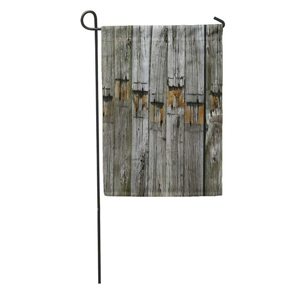 NUDECOR Gray Sleeper Weathered Wooden Beams Wood Abstract Bar Battens Board Garden Flag Decorative Flag House Banner 28x40 inch