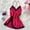 Red, variant on Lingerie Night Gowns for Women Satin Nighties Lace Silk Slip Dress Chemise Nightgowns Split Night Dress