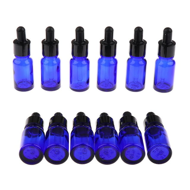 Botellas de Aceite Esencial Recargables Vacías Yuyangstore 12x Frascos Cosméticos Líquidos Gotero 10ML