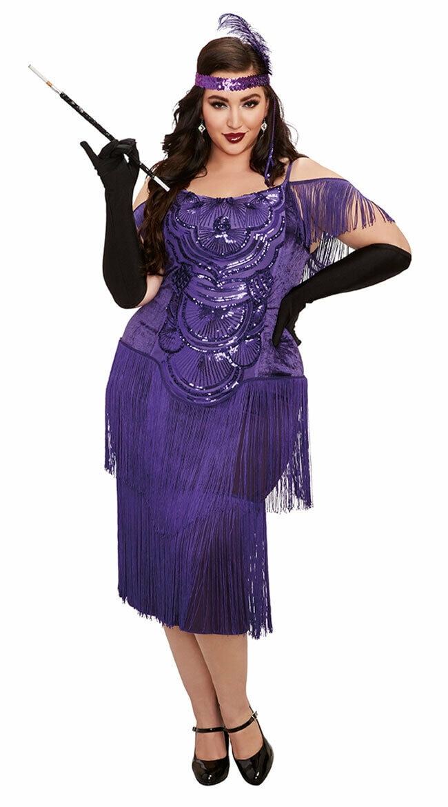 purple flapper costume