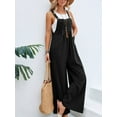 thumbnail image 2 of Cuteduck Women's Casual Loose Overalls Jumpsuits One Piece Sleeveless Wide Leg Long Pant Rompers With Pockets S-2XL, 2 of 5