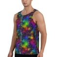 thumbnail image 2 of Easygdp Bright Universe Men's Tank Top, Sleeveless Muscle T Shirts, Breathable, Quick-Dry, Loose for Gym, Running, Fitness - 3X-Large, 2 of 9