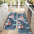 thumbnail image 4 of Kitchen Rugs Sets Of 2,Dark Blue Christmas Santa Pattern Anti Fatigue Kitchen Mat Rugs Non Slip Washable,Decorative Kitchen Floor Mats for Kitchen,Sink,Laundry,17"X47", 4 of 5