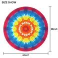 thumbnail image 6 of Tie Dye Heart Accent Mandala Pattern Round Tablecloth 60"x60",Wrinkle Wipeable Table Cloth for Kitchen Dining Room Picnic Patio Party, 6 of 6