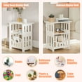 thumbnail image 4 of PinkSheep Bedside Table Small Nightstand End Table Accent Table Organizer with Storage for Bedroom Living Room White, 4 of 6