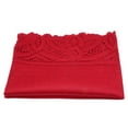 thumbnail image 2 of 1 Pcs Red Lace Table Runner Vintage Hand Knitted Floral Table Runner Tasseled Edge Floral Table Cloth for Engagement Wedding Party Decor, 2 of 14