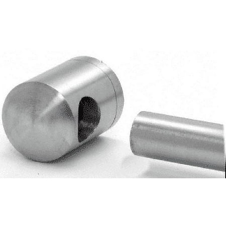 

CRL CBR6BS 316 Brushed Stainless Left End Standoff Connector (Flat Back)