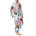 thumbnail image 2 of Sikiie Cactus Mens Pajama Set, Soft Warm Long Sleeve Sleepwear, Cozy Button-Down Pjs for Men-Small, 2 of 7