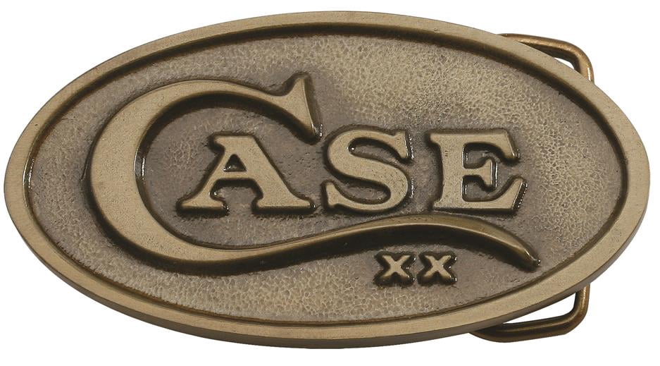 Case xx Brass Finish Oval Belt Buckle 