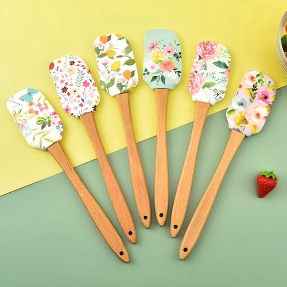BPPEG 12 Pcs Silicone Spatulas,12 Inch Small Rubber Spatula Seamless One Piece Design Heat Resistant Non-Stick Flexible Scrapers Baking Mixing Tool