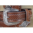 thumbnail image 4 of Ariat Western Belt Mens Diamond Concho Studs Tan A1013608, 4 of 5