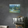 thumbnail image 5 of River Forests Nature Scenery Pictures Wall Art Tree Mountain Wall Decor River Landscape Canvas Painting Framed Artwork for Living Room Bathroom Bedroom 16"x12", 5 of 6