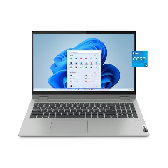 Lenovo Ideapad Flex 5i, 15.6", Intel Core i5-1135G7, 8GB, 512GB M.2 NVMe SSD, Platinum Grey, Windows 11 Home, 82HT007VUS