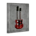 thumbnail image 3 of Stupell Industries Red Double Neck Guitar Music Painting Wrapped Canvas Canvas Art Print Wall Art, 30 x 40, 3 of 7