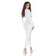 thumbnail image 2 of Adult Women's White Zip Front Reptile  Jumpsuit, 2 of 4