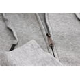 thumbnail image 3 of Men's Activewear Fleece Lined Ninja Mask Zip Up Gym Sport Hoodie Sweater Jacket (Light Grey, L), 3 of 4