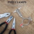 thumbnail image 4 of 2pcs Stainless Steel Wall Mount Ceiling Mount Pipe Support Adjustable Pipe Bracket Clamp Clip For 42-45mm Diameter Pipe Tube, 4 of 8