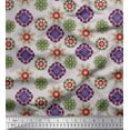thumbnail image 1 of Soimoi Polyester Crepe Fabric Mandala Kaleidoscope Print Fabric by The Yard 52 Inch Wide, 1 of 3
