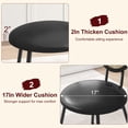 thumbnail image 3 of QinaQin Juego de 2 sillas para comedor con asiento acolchado grueso y patas metálicas, diseño moderno negro y compacto, ideal para cocina, sala o espacios pequeños, 3 of 9