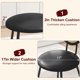 thumbnail image 3 of Yeshouse Sillas de cocina con tapizado grueso, modernas sillas de comedor negras (juego de 2), sillas de comedor que ahorran espacio con patas de metal para sala de estar, 3 of 9