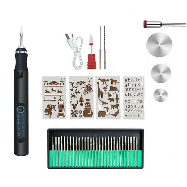 Engraving Pen By Ultimate Portable Tool For Metal Wood Glass And Plastic Engraving Pen Kit Engraving Tool - Beginner Friendly Rechargeable