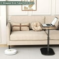 thumbnail image 4 of Hurber C Shaped Side Table, Adjustable Height 360°Swivel Tea Table, Vintage Color, 4 of 7