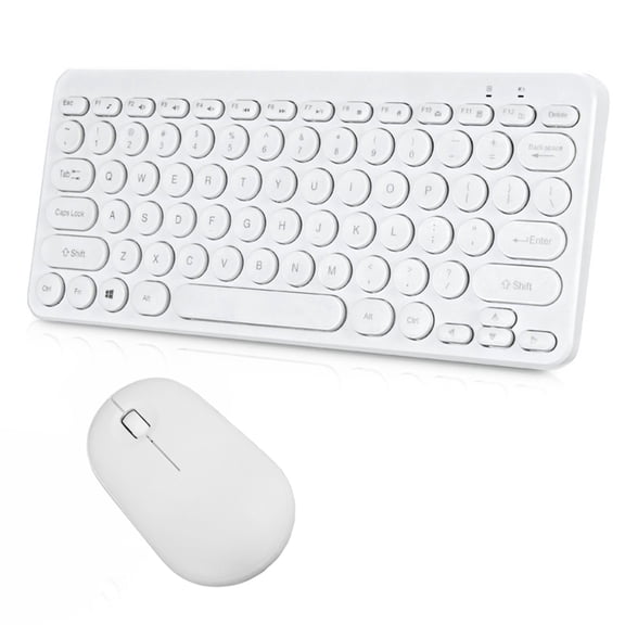 LEHOZIHEQ Wireless Keyboard and Mouse Combo, Mini Cordless Computer Keyboard and Mouse Set, Silent Adjustable, Quiet Click, Lag-Free for Computer, Laptop, PC