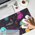 thumbnail image 4 of Long Mouse Pads for Desk,Mystical Halloween Pattern Desk Mats on Top Of Desks, Desk Mouse Pad Extra Large with 3mm Non-Slip Base and Stitched Edge for Gaming,Office,Work,Home 31.5x11.8in, 4 of 5